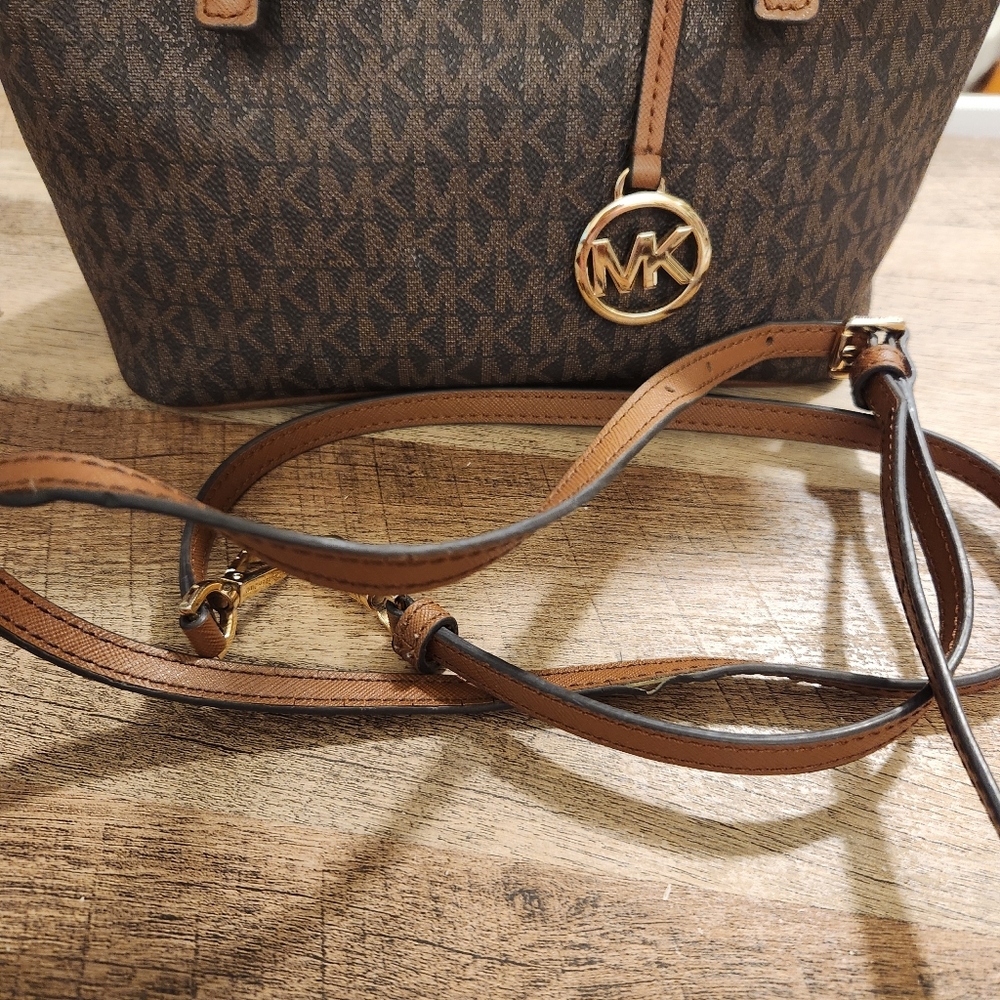 Michael Kors Dark Brown Signature Tote - Picture 3 of 16